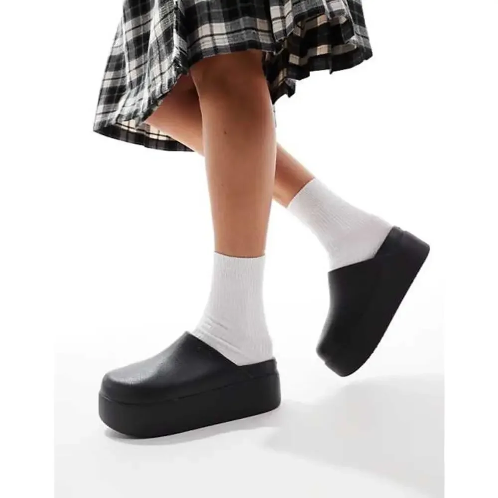 Crocs Dylan Platform Clog Slip On Black Mules Shoes Size 10 - Picture 16 of 16